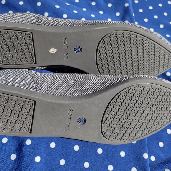 Rothy's Point Flats Cloud Grey Birdseye 10.5 - Picture 10 of 11